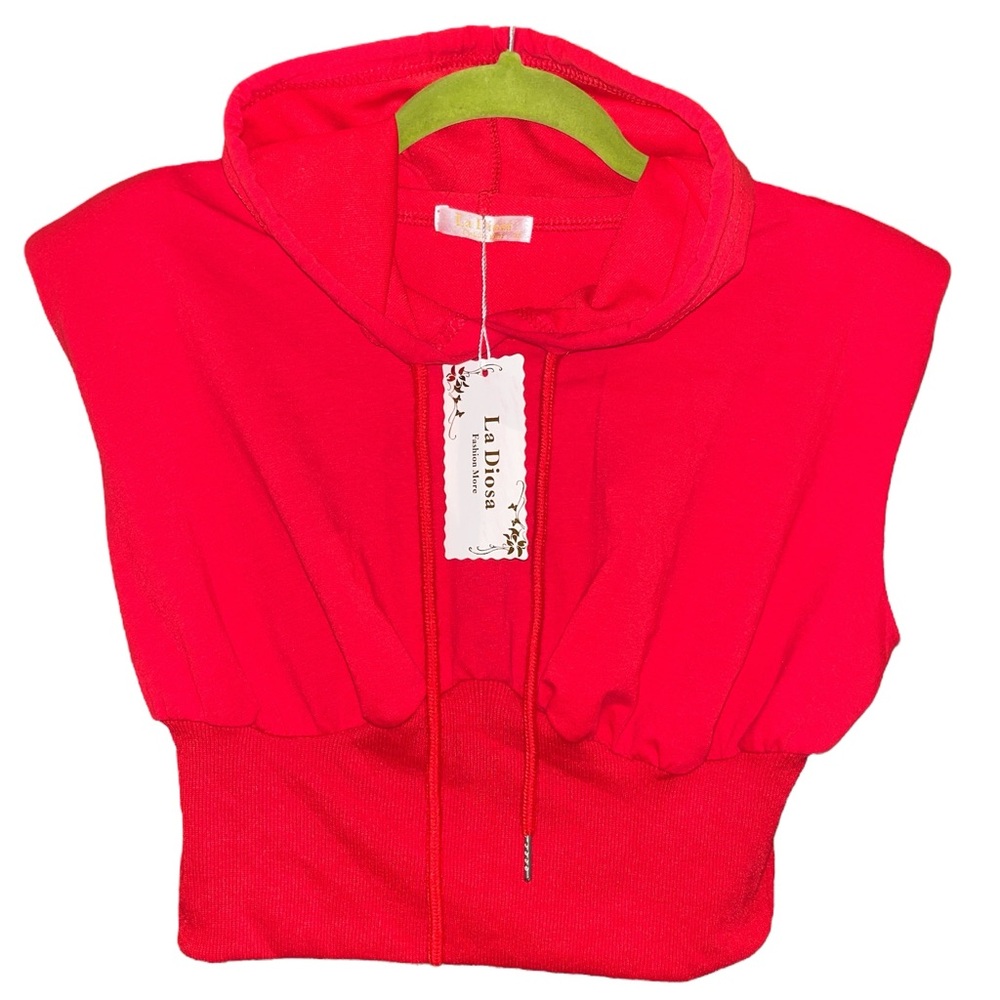 “La Diosa” crop top hoodie size Med fits more like a small